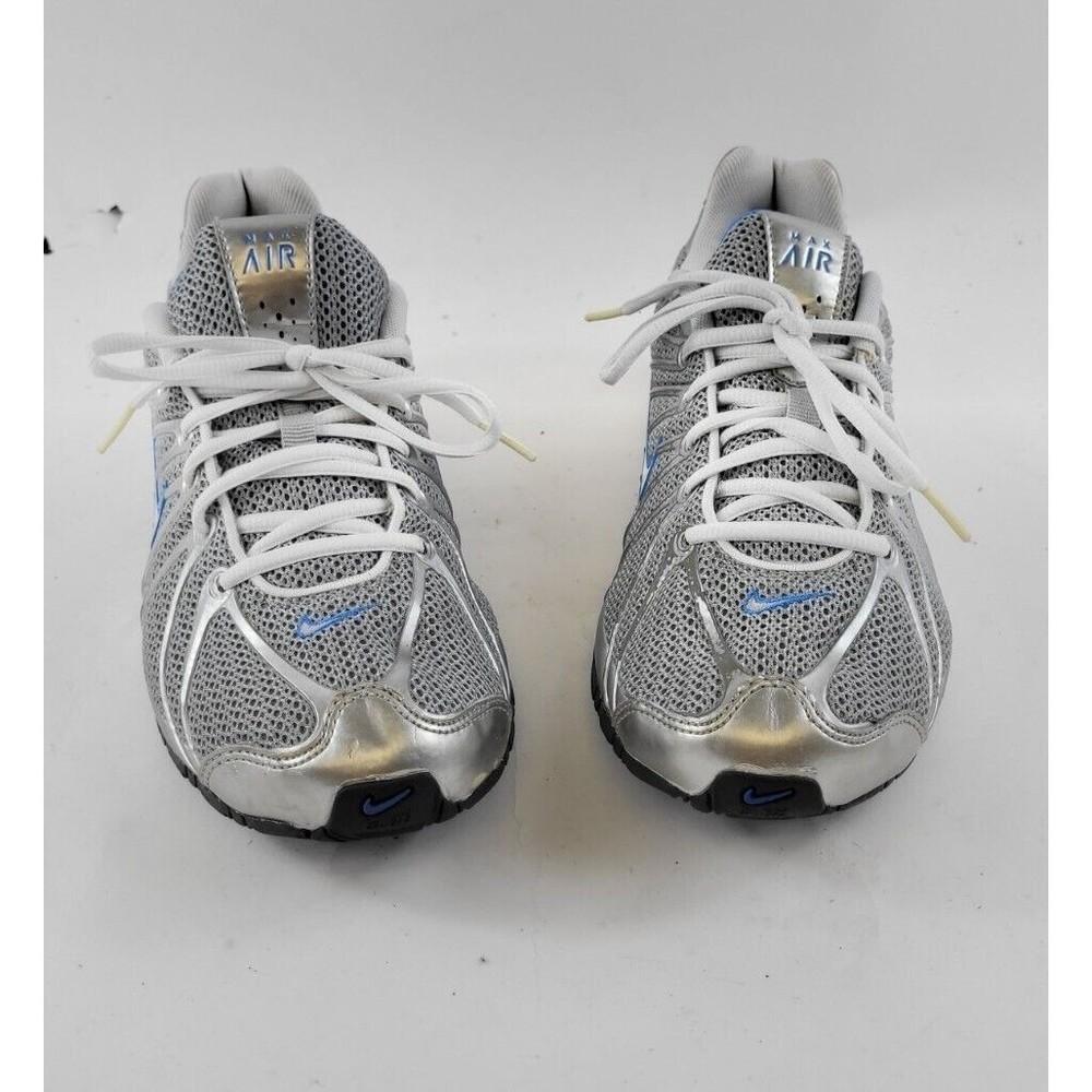 *NIKE* Max Air SHOES Sneakers Sport Athletic Run Gray/Silver Blue Women Sz 8
